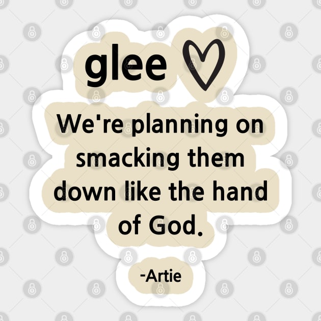 Glee/Artie/Smack down Sticker by Said with wit